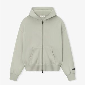 Fear of God classic fleece zip-up hoodie - abbey stone